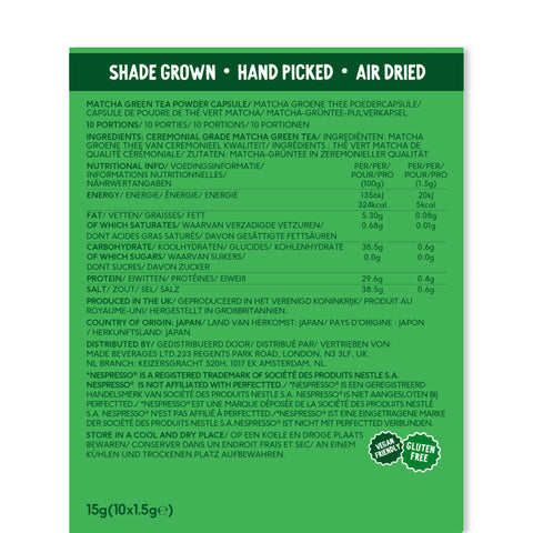 Orijinal Matcha Nespresso® Uyumlu Kapsüller (10 Adet)