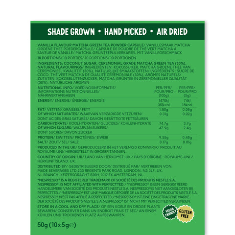 Vanilla Matcha Nespresso® Uyumlu Kapsüller (10 adet)